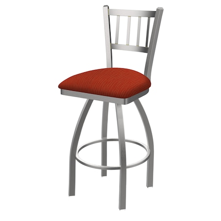 Holland Bar Stool Co 30" Swivel Bar Stool, SS Finish, Graph Poppy Seat 81030SS021